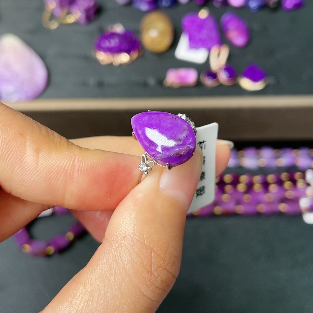 苏纪石（舒俱来）戒指银S925镶嵌