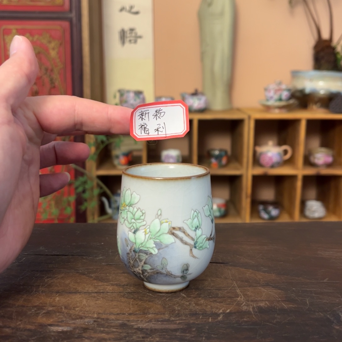 柴烧纯手工手绘陶瓷