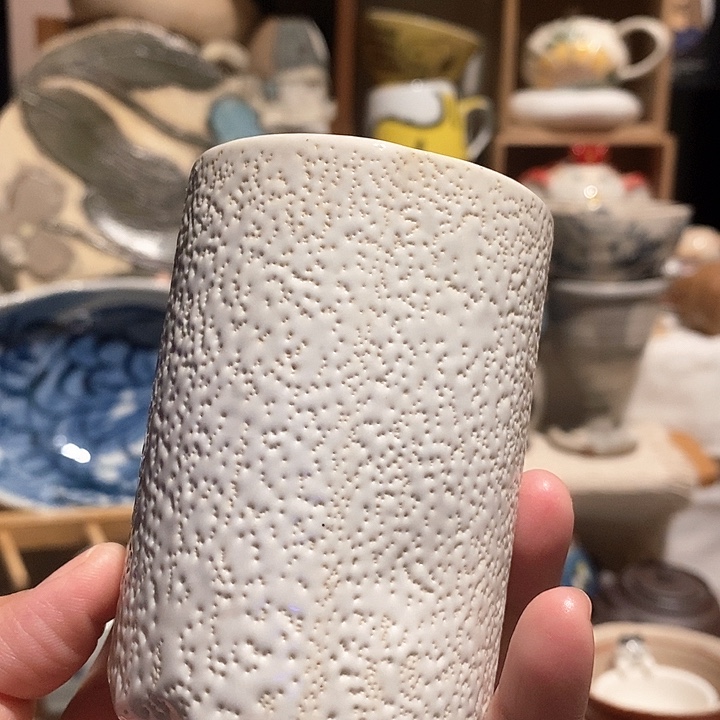 搪瓷白志野手握杯