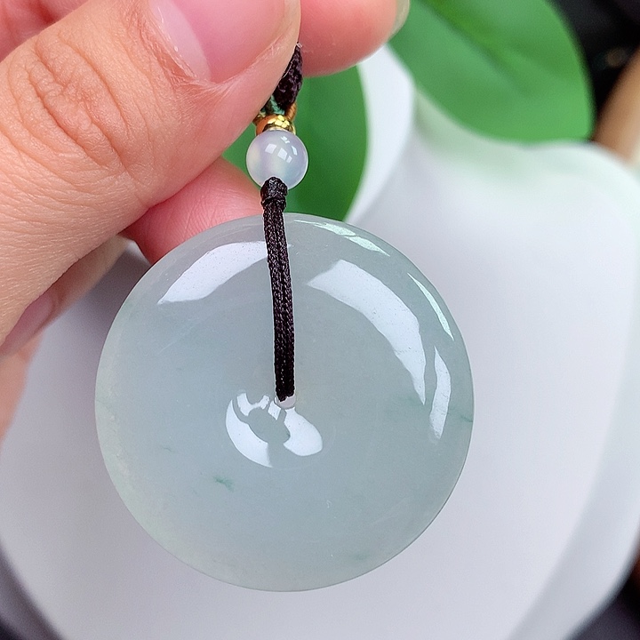 颈饰未镶嵌翡翠平安扣 34.1x6.5mm
