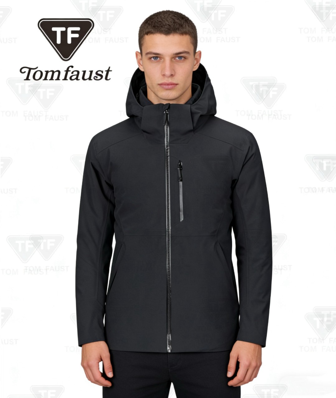 TOM FAUST男款冬季加厚90白鸭绒户外防水防风保暖羽绒冲锋衣TF107