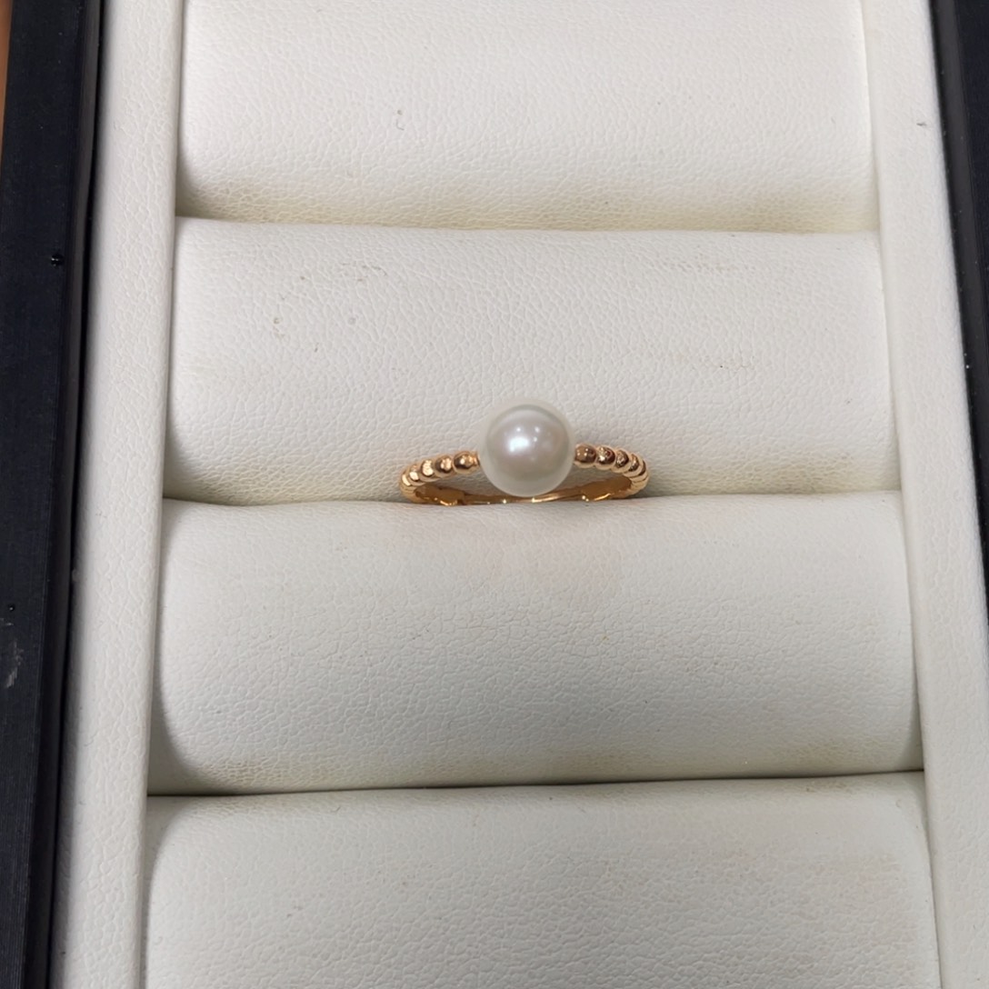 海水珍珠戒指银S925镶嵌