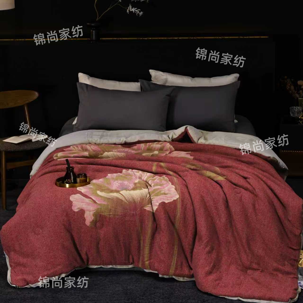 【倩影-四件套】全棉色织双层纱A类（带包装）