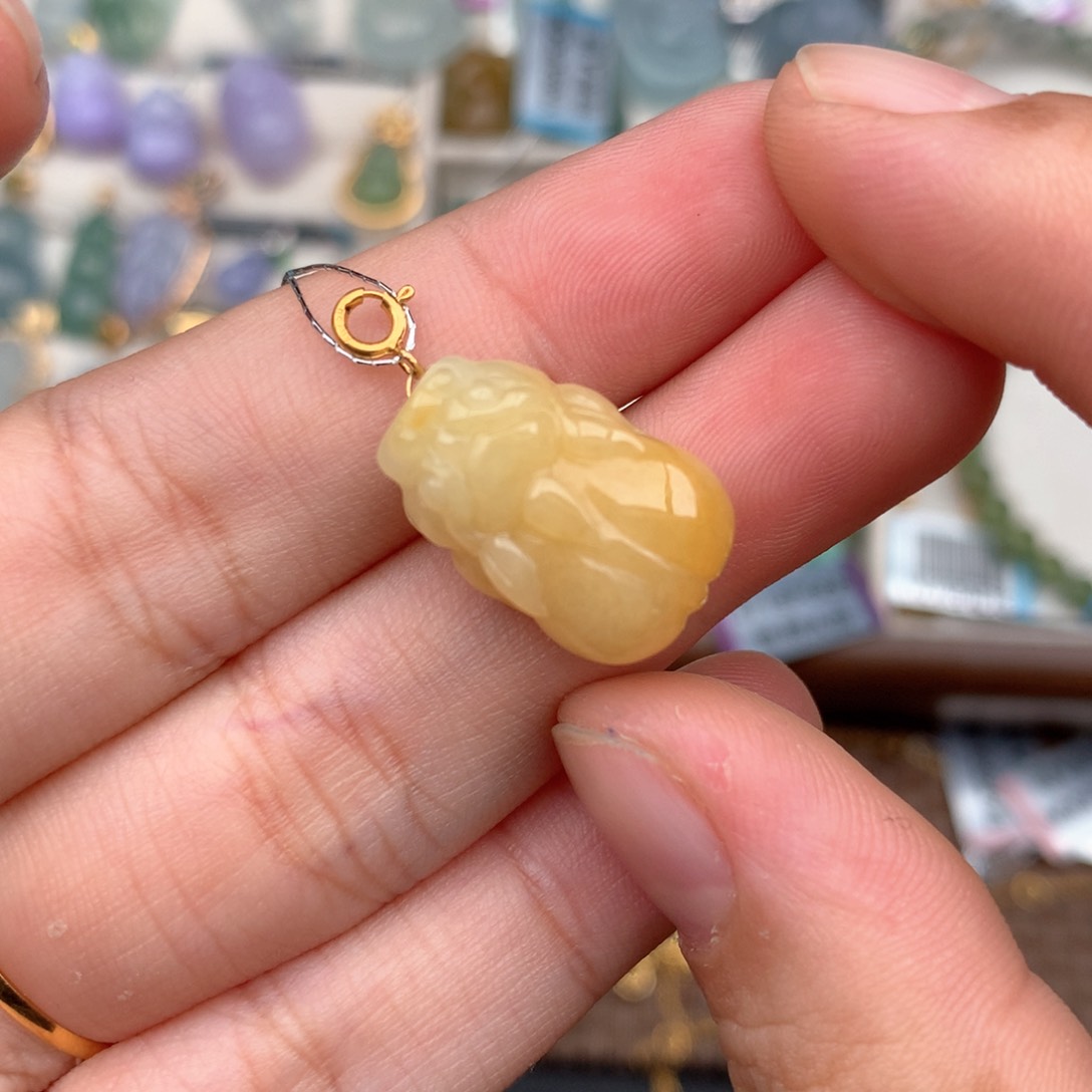 【闪购商品】18K金镶嵌挂件翡翠一