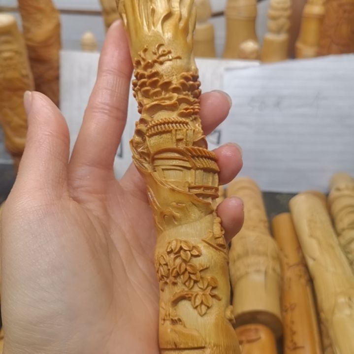 五***阳竹红皮料子浮雕山水