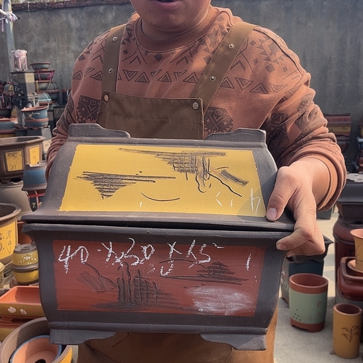 紫砂紫砂花盆盆栽