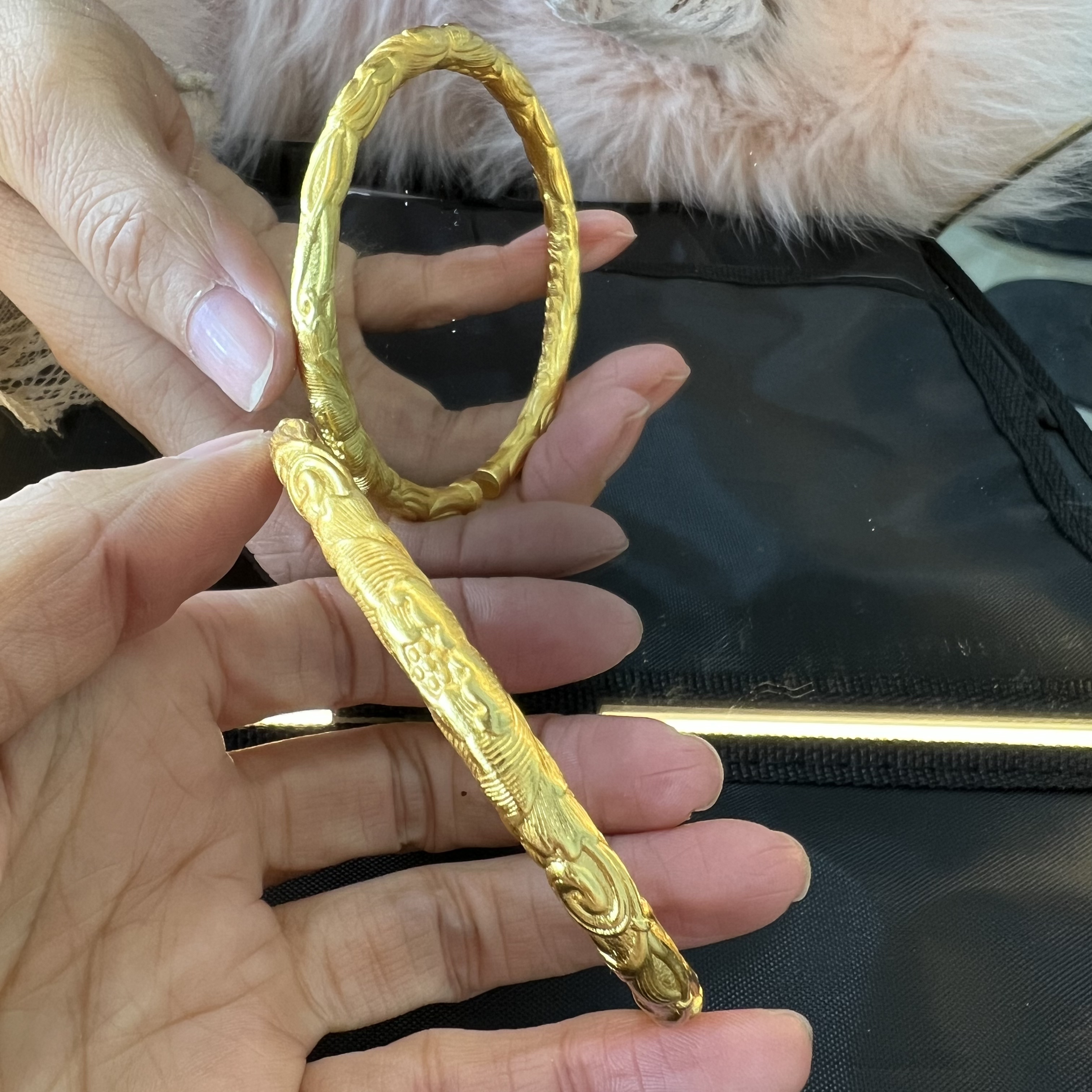 【丁老头甄选】祥云手镯开口5039