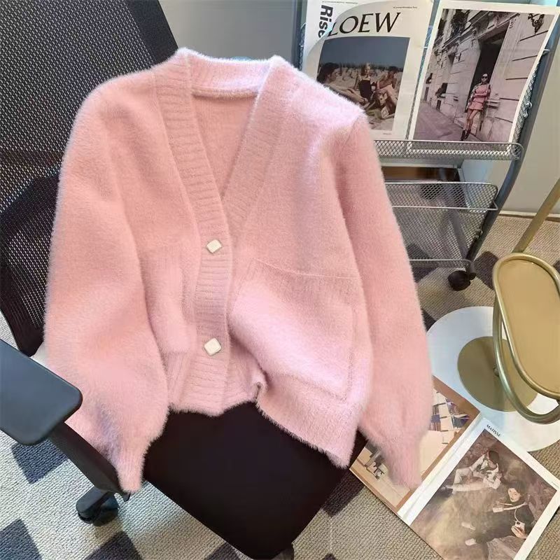 【飞姐】洋气百搭水貂绒毛衣外套保暖毛衣Z010款