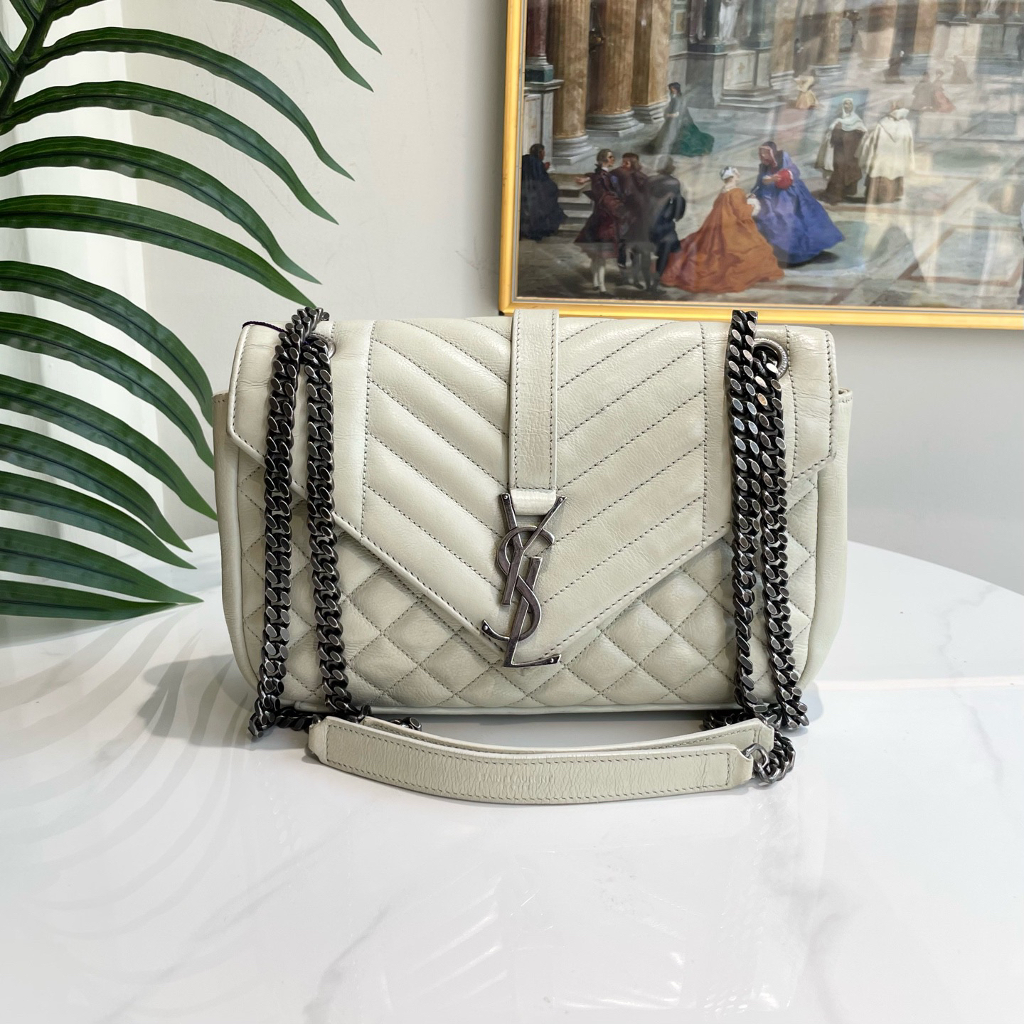 95新 YSL/圣罗兰 多宝二奢/89256/小号邮差包