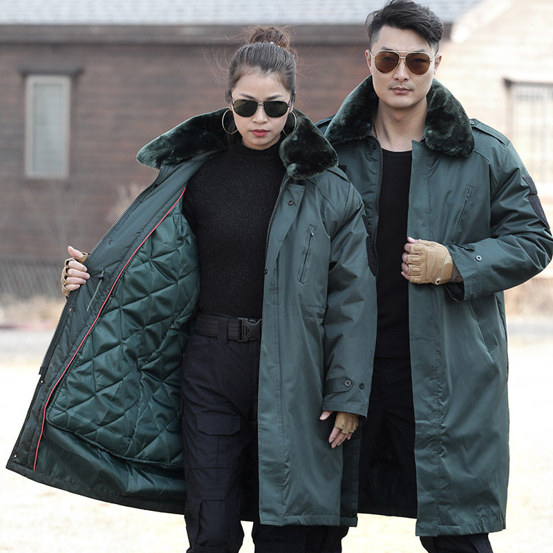 男士户外冬季长款加厚防寒棉大衣可拆卸毛领内胆