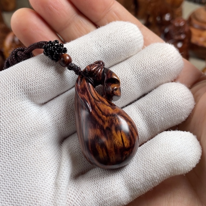 浮***梦黄花梨/降香黄檀小福袋挂件