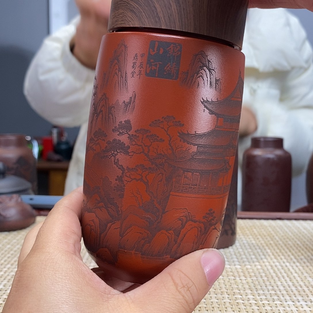 紫砂茶杯宜兴紫砂随行杯