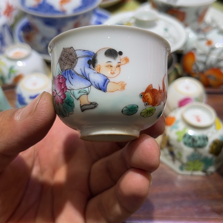 纯手绘精品盖碗杯