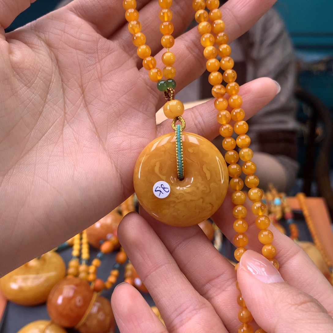 蜜蜡未镶嵌颈饰天然