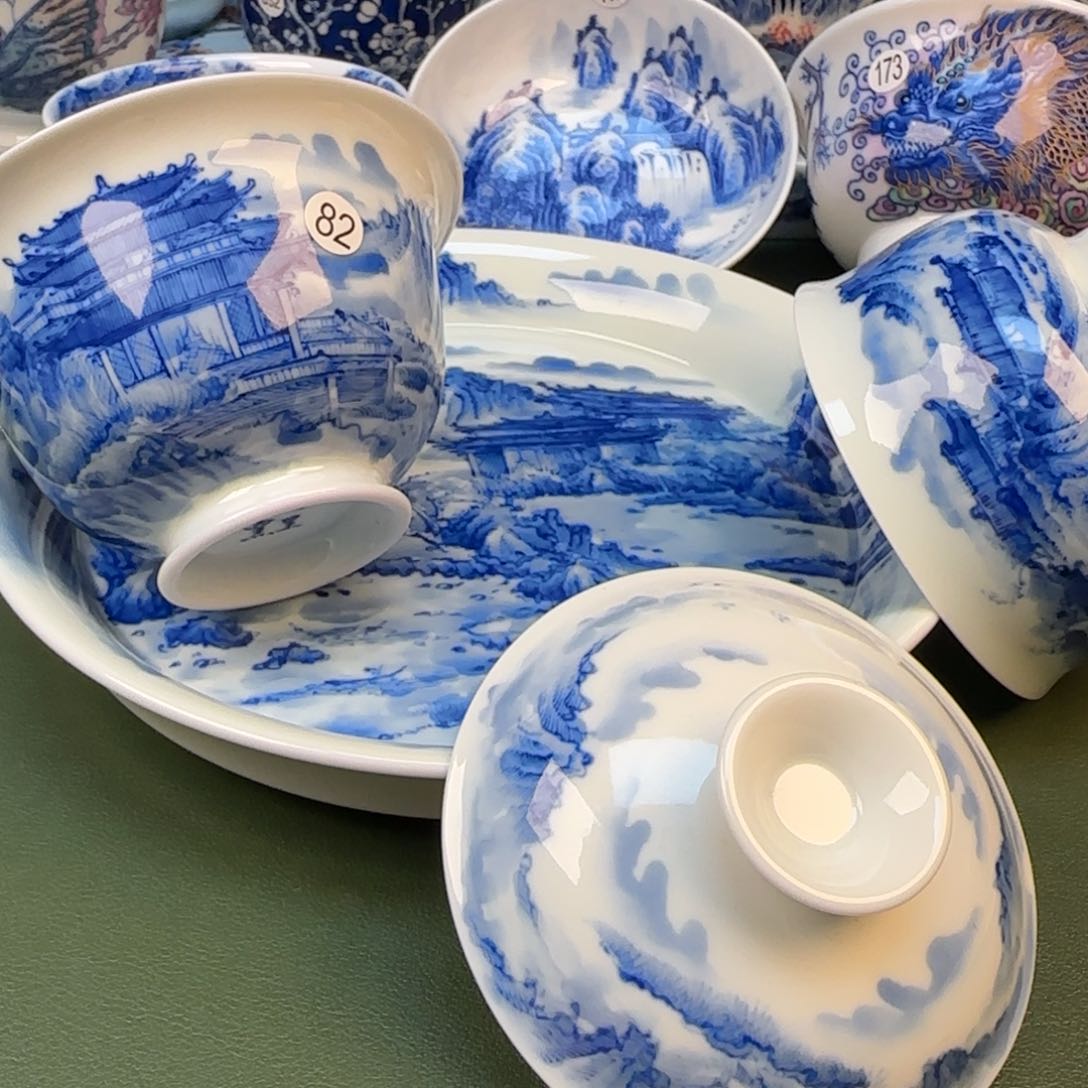 彦祖纯手工手绘茶具
