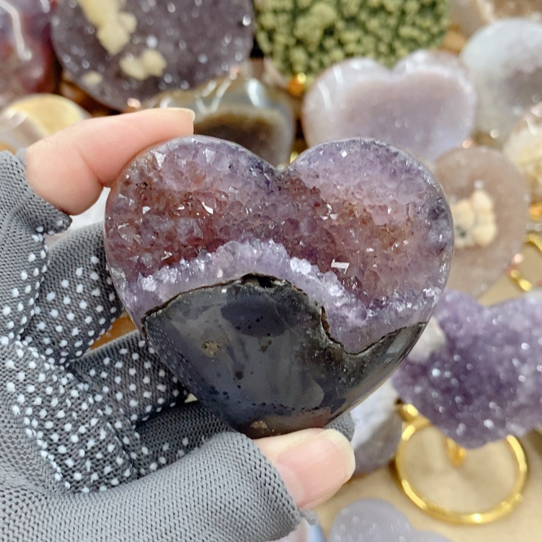 天然水晶摆件未镶嵌紫晶