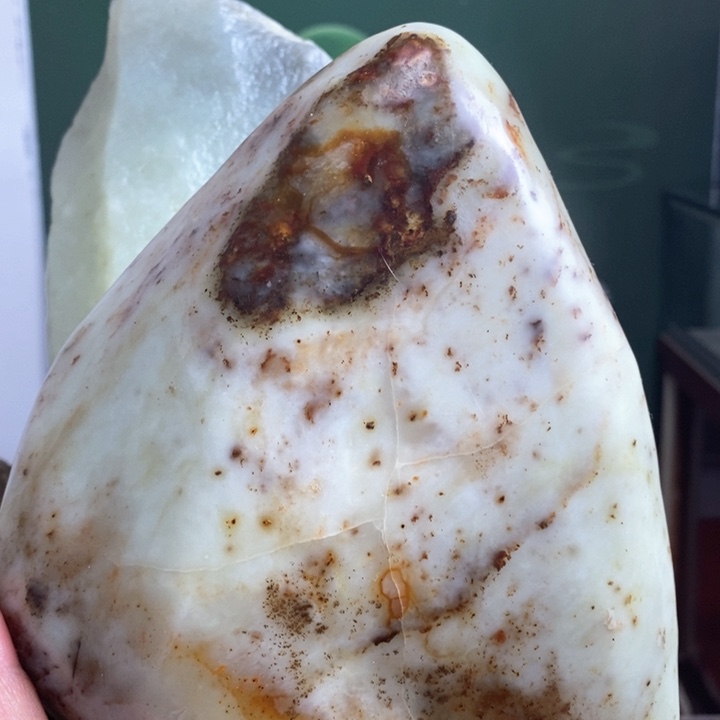 蛇纹石玉珠宝岫玉原石未镶嵌