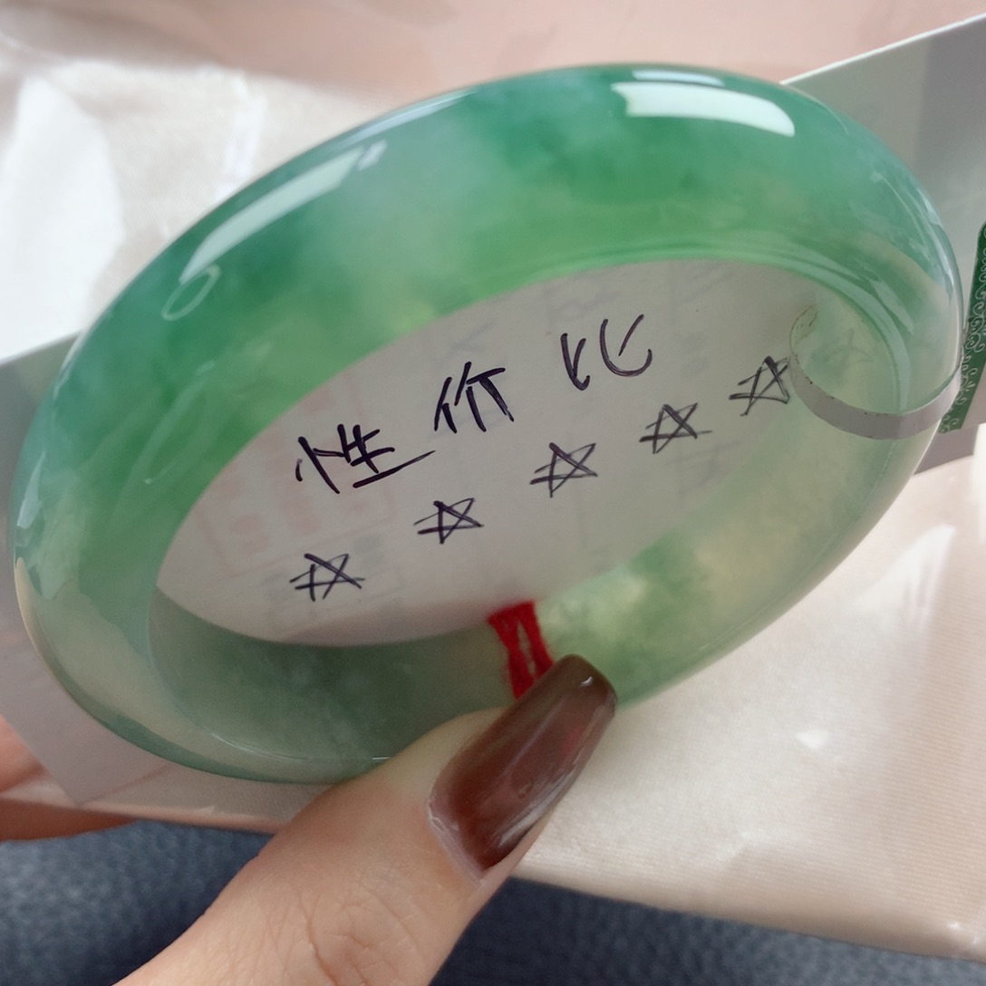 未镶嵌手镯翡翠天然缅甸翡翠A货正圈55