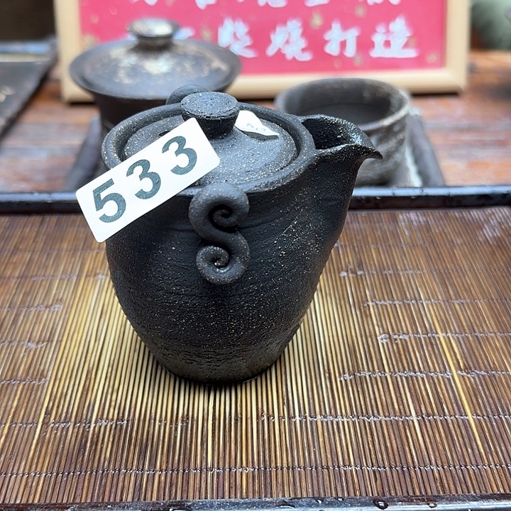 纯手工制作粗陶茶具