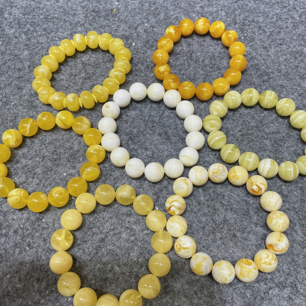 蜜蜡14毫米天然原矿无优化圆珠手串多种色系可选