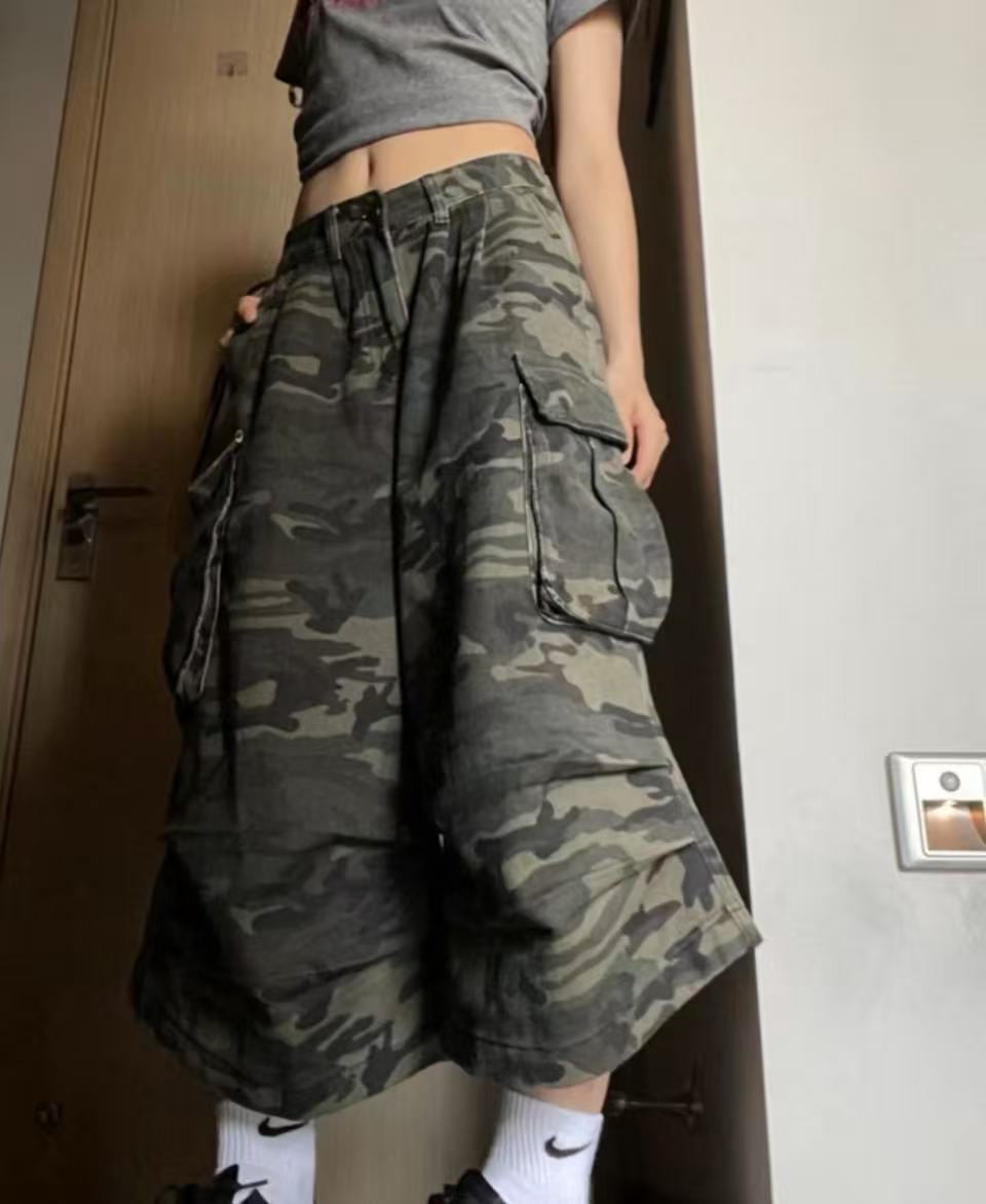工厂源头迷彩裤专拍中性风