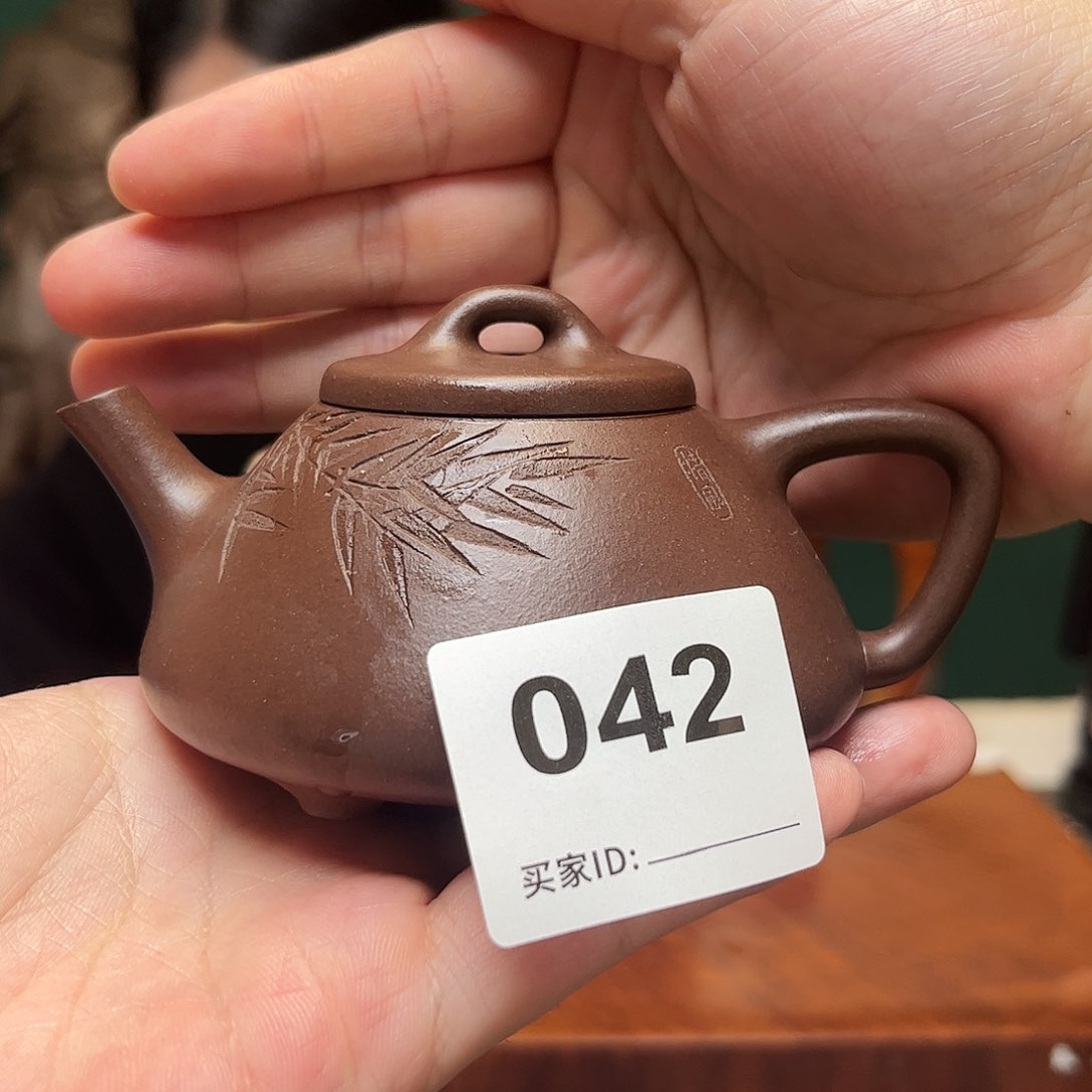 紫砂茶宠石瓢042