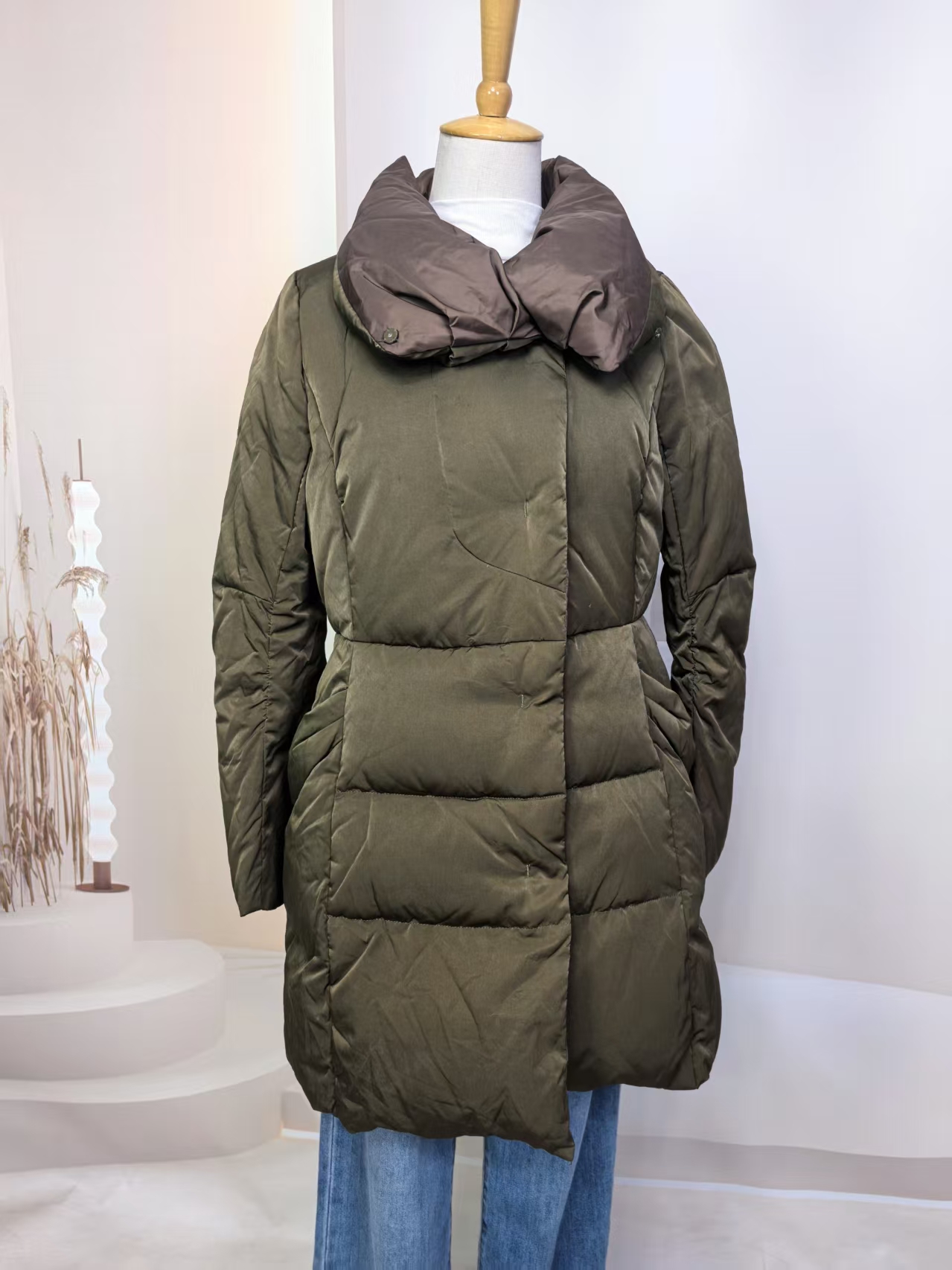 2025冬季新款韩版修身显瘦女中长款羽绒服外套983款