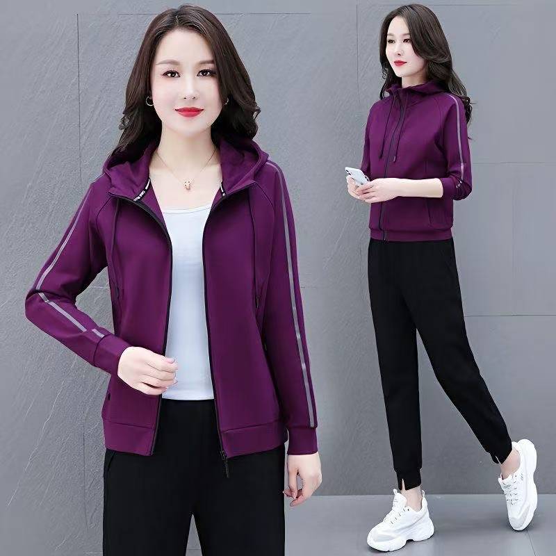 B48（瑕疵处理）女士秋冬季全棉毛圈棉百搭休闲拉链外套卫衣