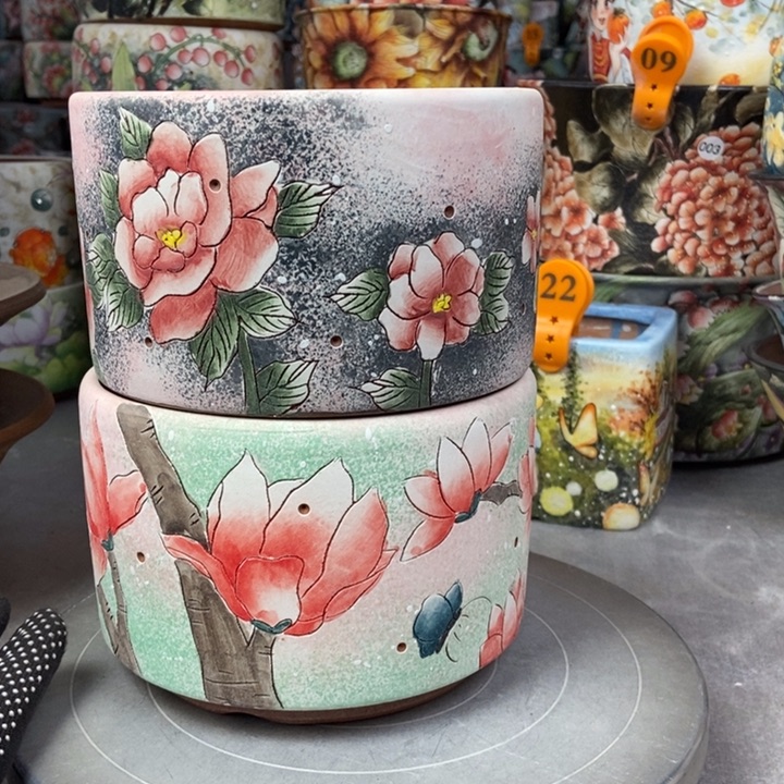 红陶景德镇艺术手绘作品