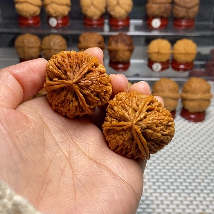 文玩核桃把件19盘龙玉凤san leng