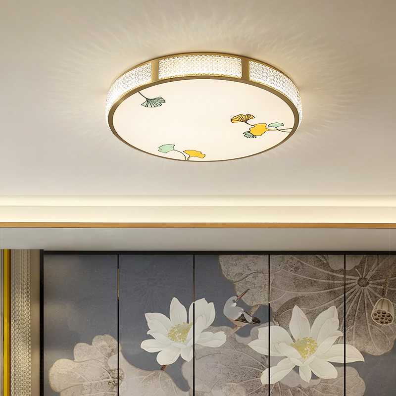 新中式吸顶灯国风简约大气禅意客厅书房茶室走廊阳台卧室房间圆