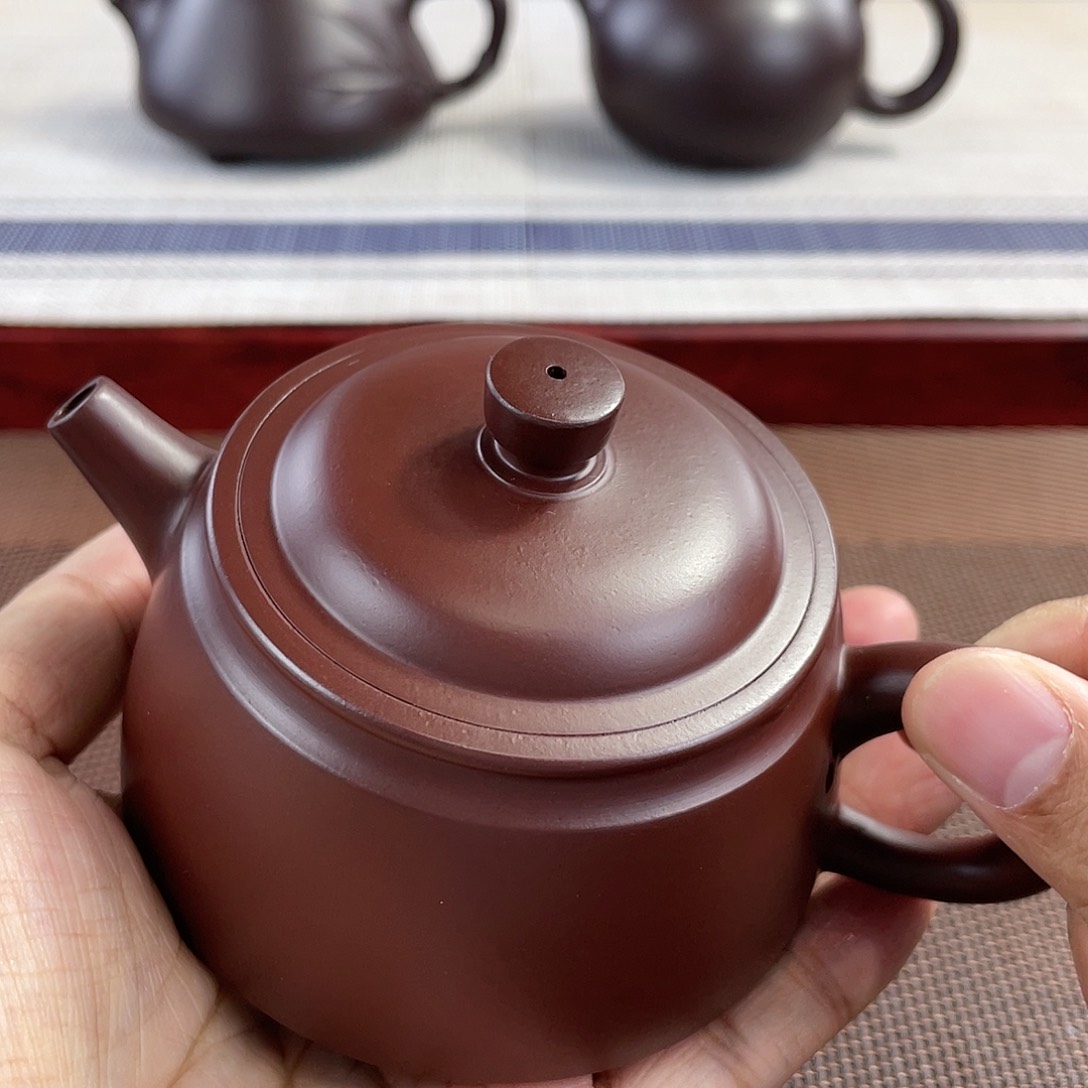 紫泥壶原矿紫泥金钟器型