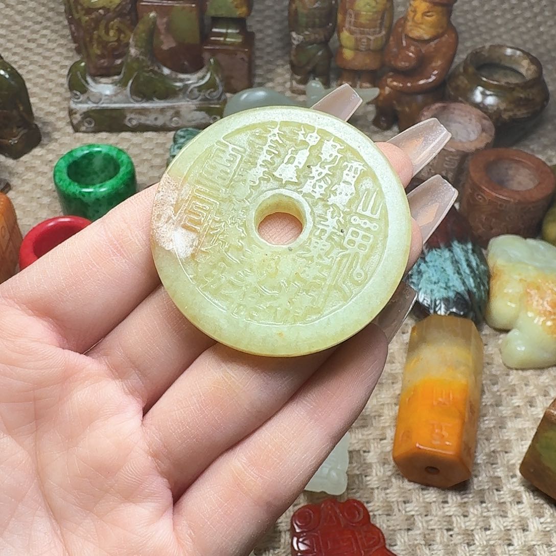 白玉菩提吊坠挂件