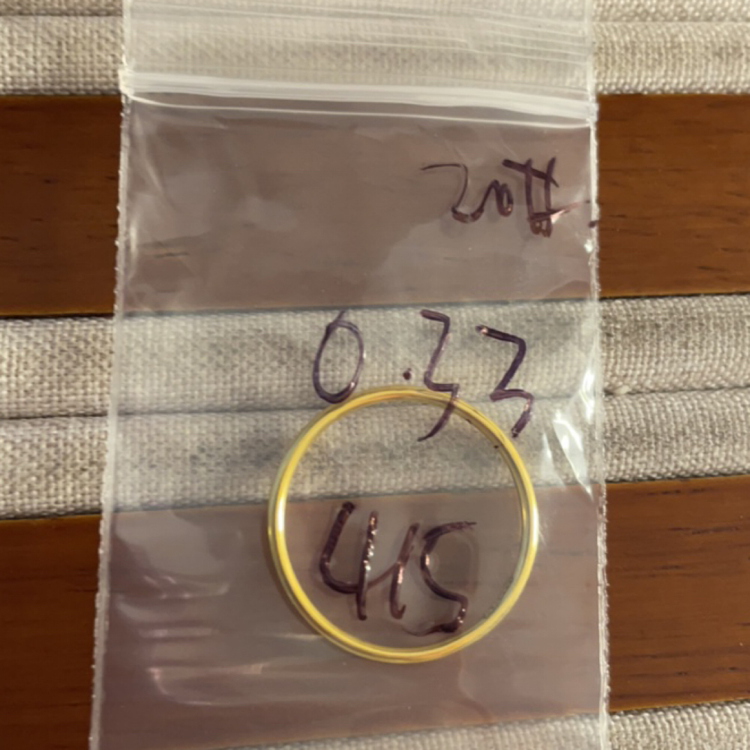 克重0.33 20号 亮面戒指 足金999