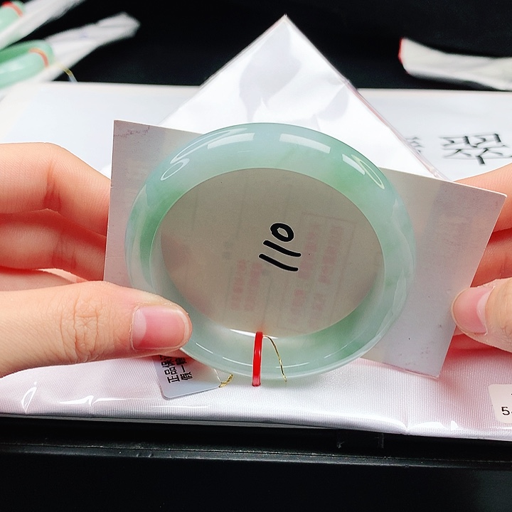 翡翠手镯未镶嵌缅甸天然a货手镯54