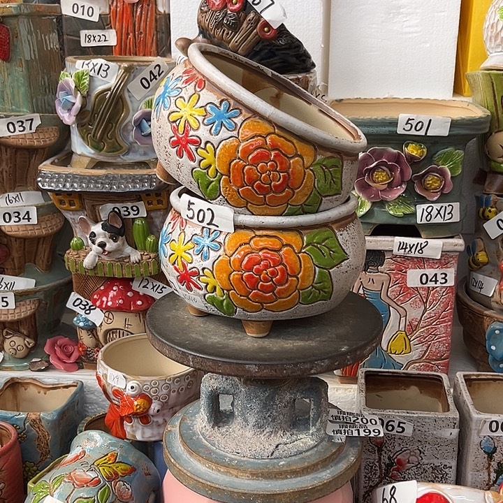 粗陶材质多肉花盆