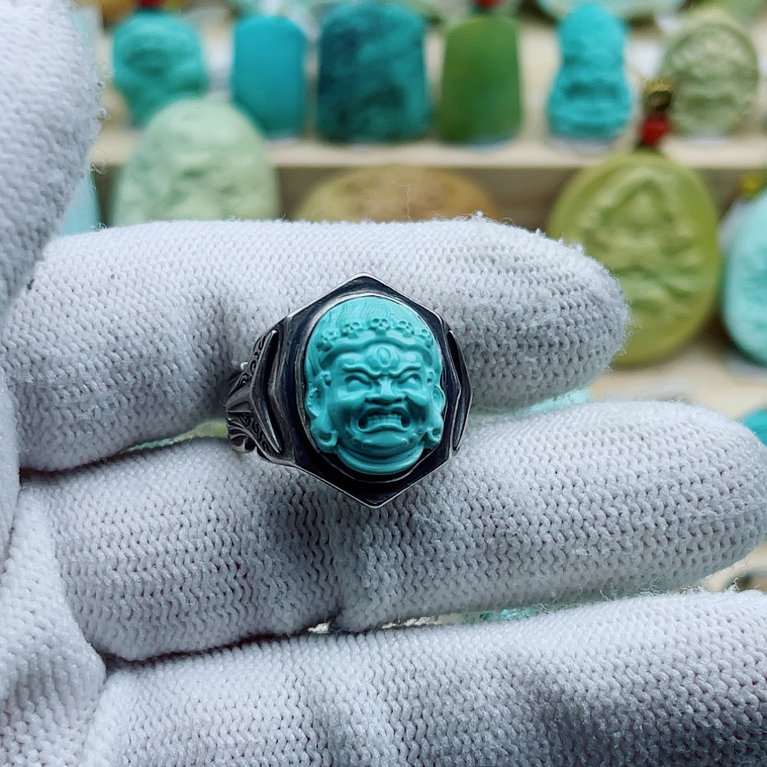 绿松石银S925镶嵌珠宝奇石