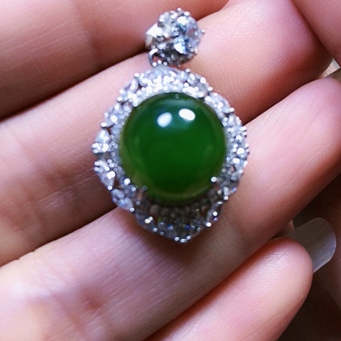 和田玉银S925镶嵌戒指