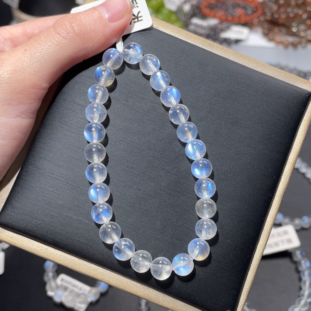 手链长石未镶嵌蓝月光7m+