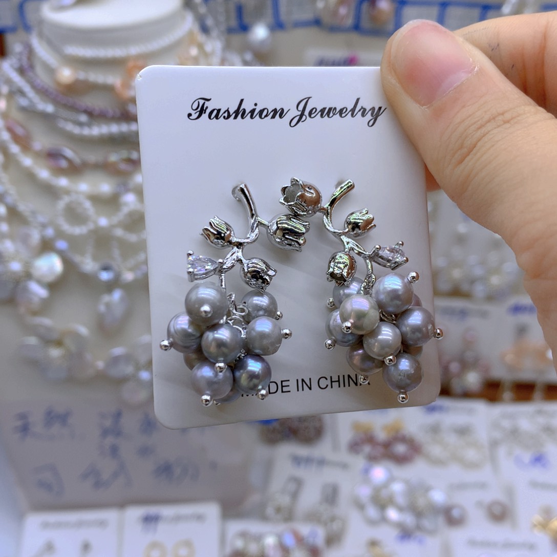 淡水珍珠银S925镶嵌颈饰