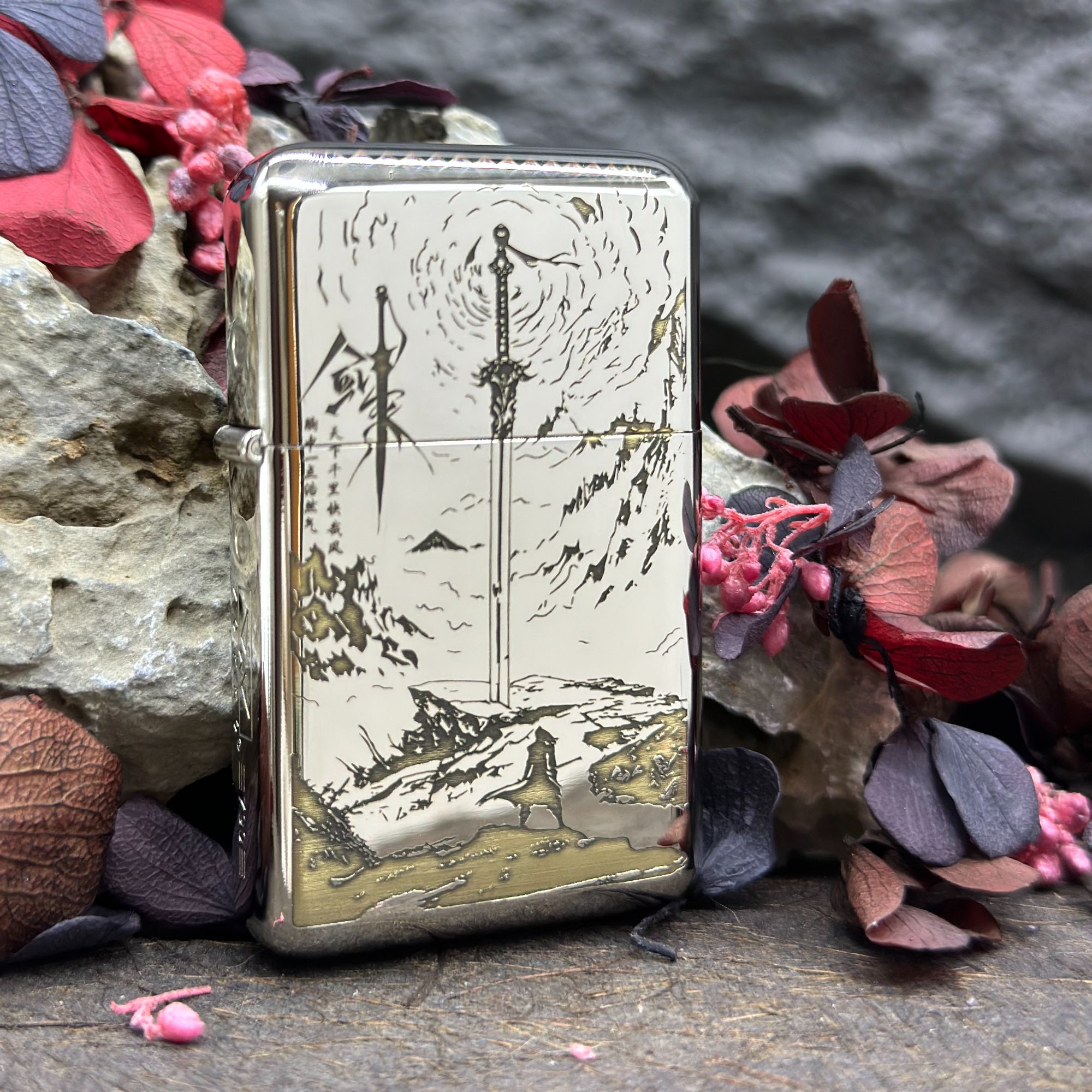 【790白镍双色剑来】佐罗正品三代密封仓超薄煤油打火机创意礼品