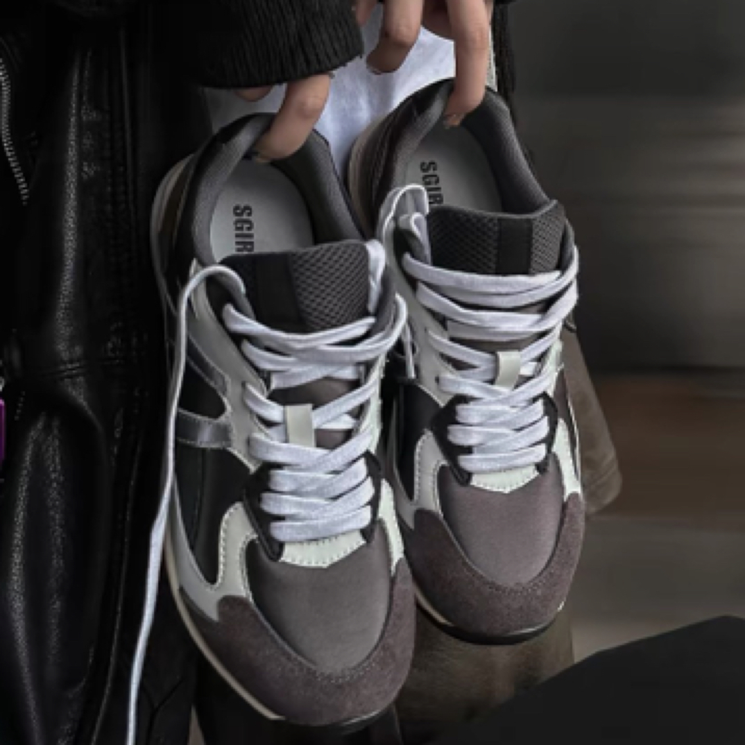 【她家】复古小众拼色女新款舒适百搭运动休闲跑步鞋包