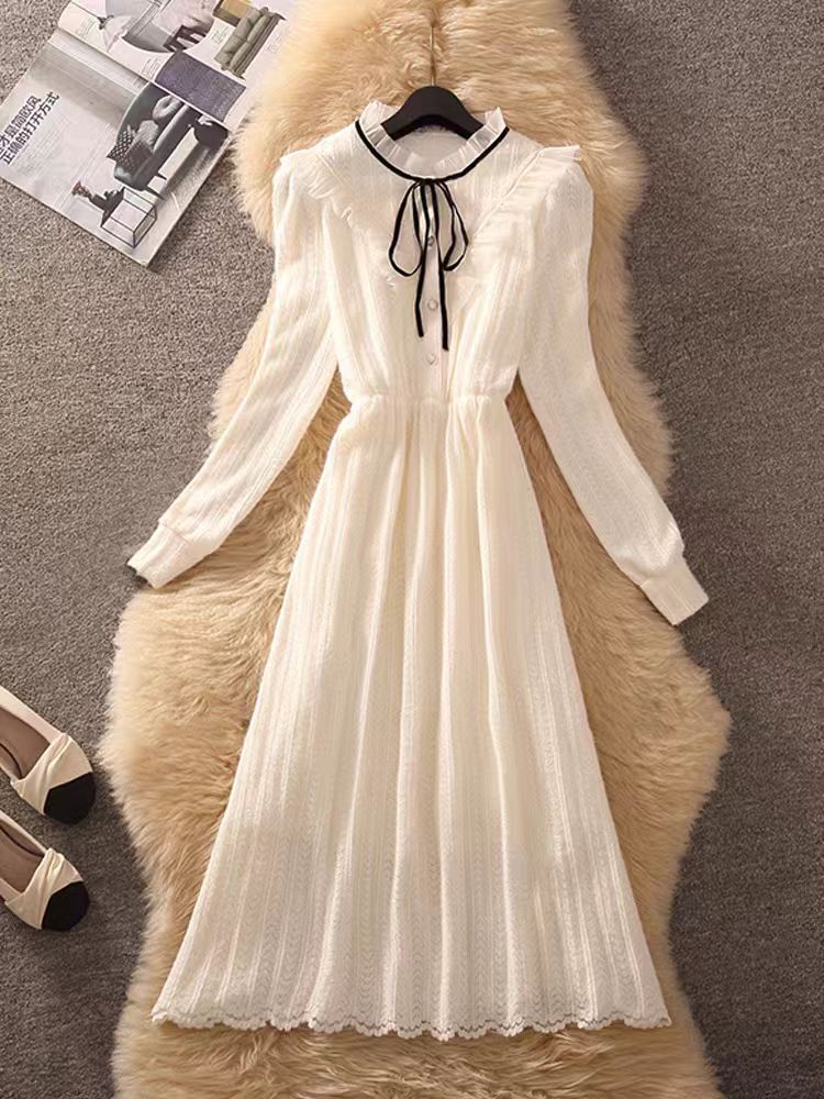 （01-60）优雅仙女风蕾丝连衣裙显瘦2025年夏季新款气质时尚中长裙