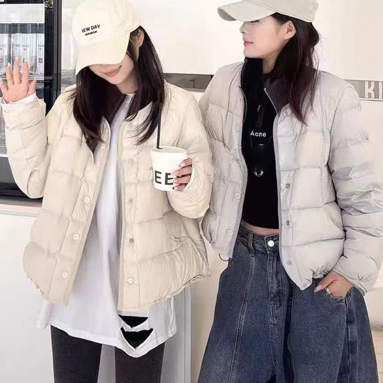 邹先森60-30（羽）休闲拼接立领短款冬季新款时尚洋气百搭宽松