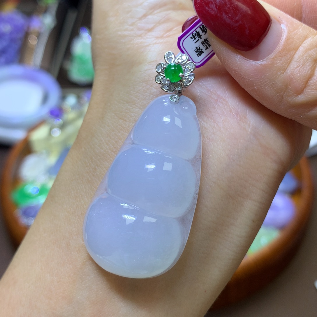 【闪购商品】翡翠颈饰18K金镶嵌翡翠