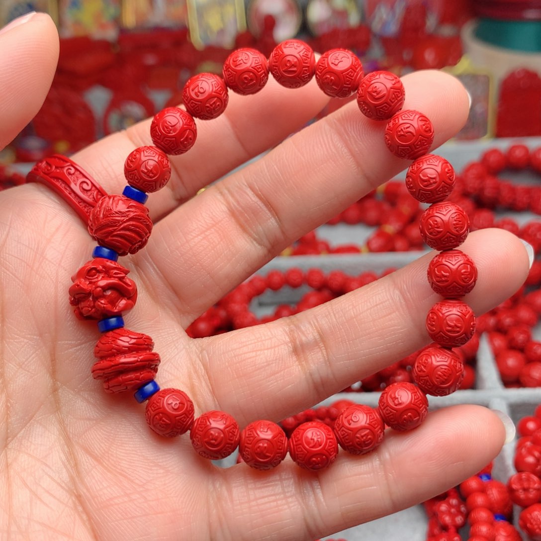 天然辰砂工艺品朱砂手串
