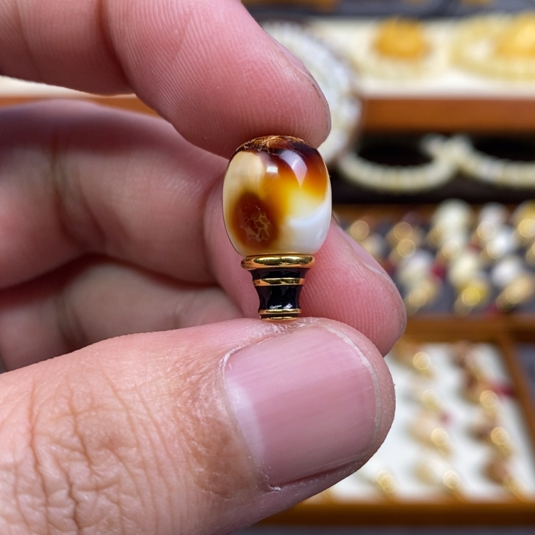 蜜蜡未镶嵌裸石配饰三通尺寸11.3