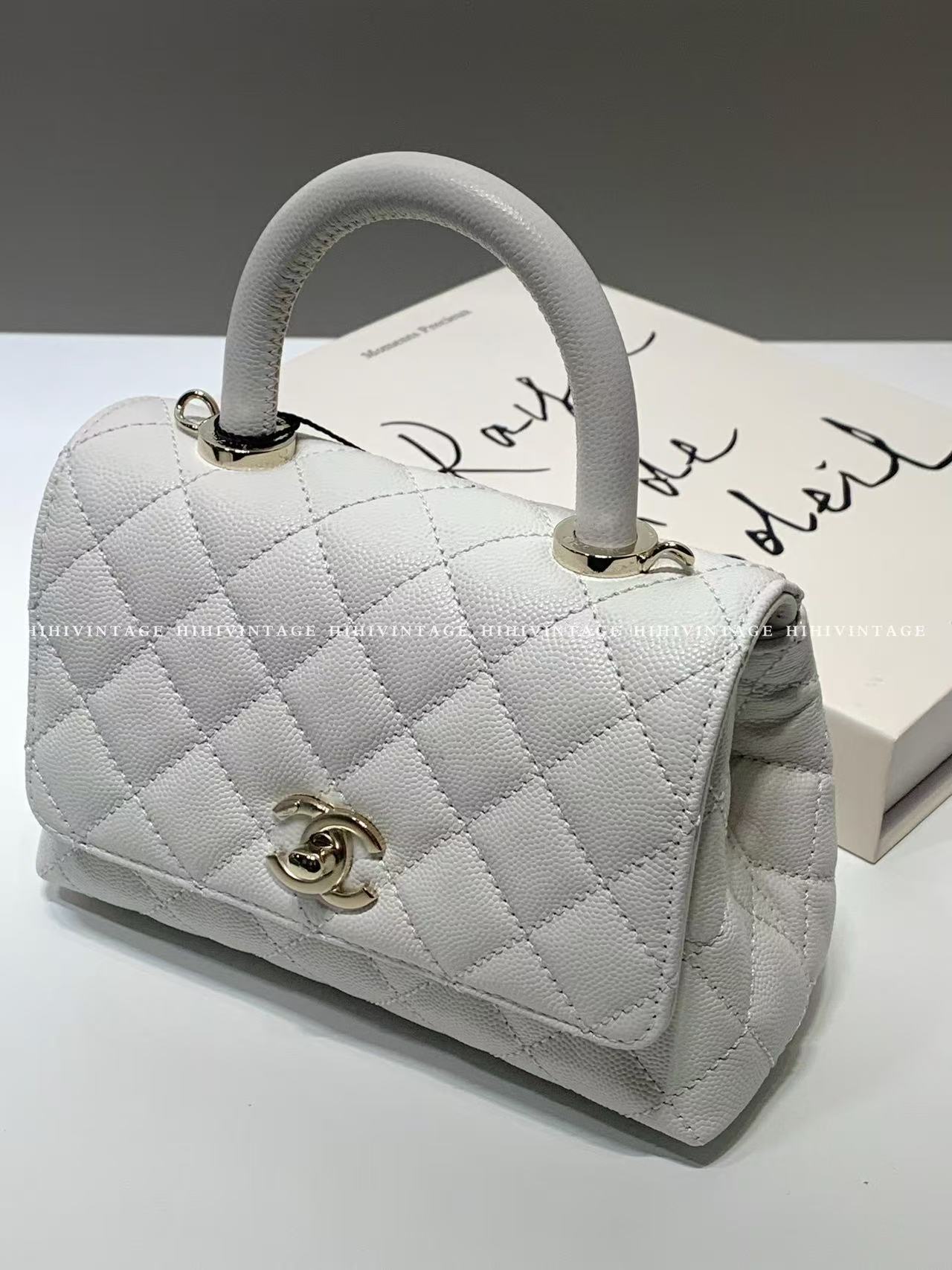 99新 Chanel/香奈儿 HIHI/白金coco handle小号斜挎包/15567521