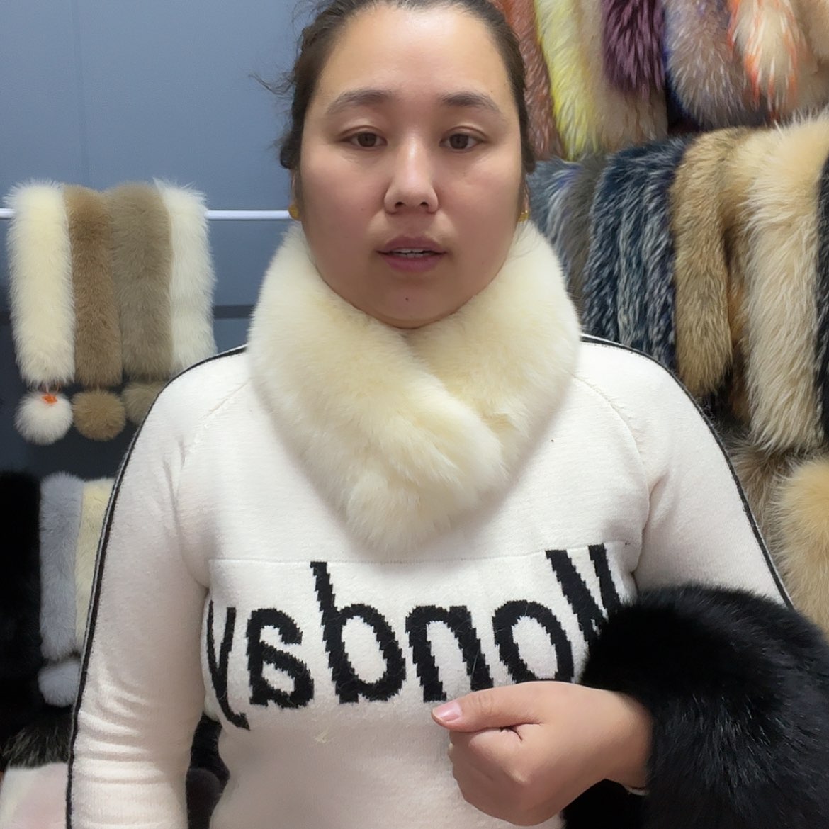 【闪购商品】狐狸毛带子款