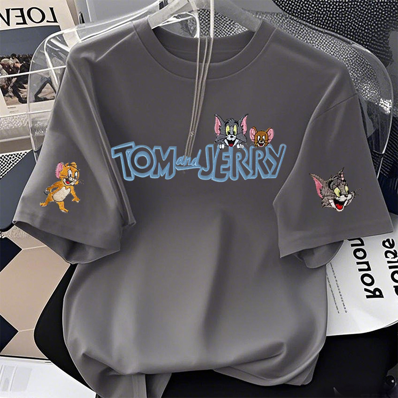 【6-2最新】2025纯棉男女同款纯棉T恤短袖t恤男女夏季ins印花